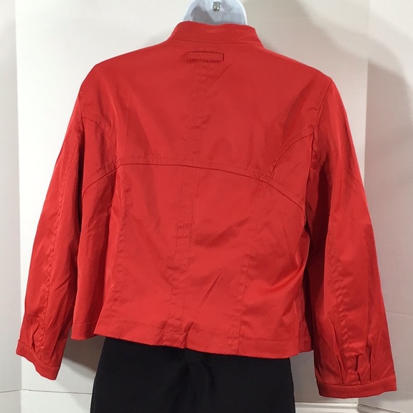 Oui Moments red cropped jacket - Picture 4 of 7